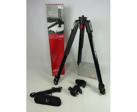 Manfrotto 055 camera tripod with a 498 RC4 mount, both in original boxes    Condition Report   Click here for further images,
