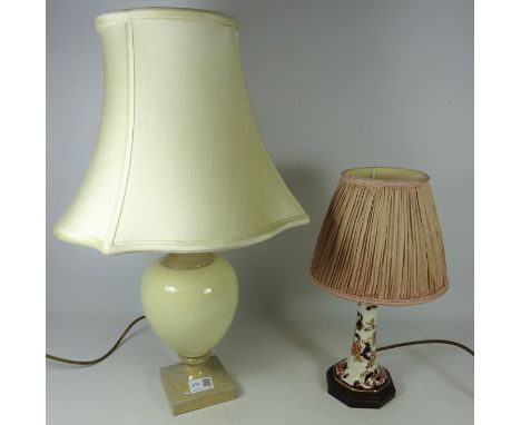 Masons 'Mandalay' pattern table lamp and one other pottery table lamp (2)  (This item is PAT tested - 5 day warranty from dat