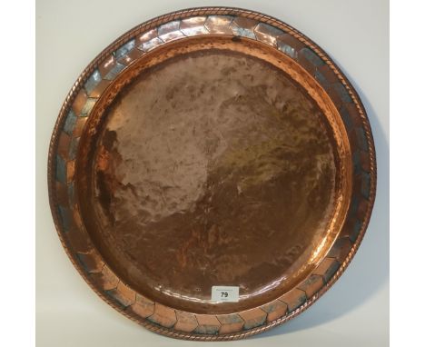William Henry Mawson Keswick school of art n crafts copper wall charger [43cm] 