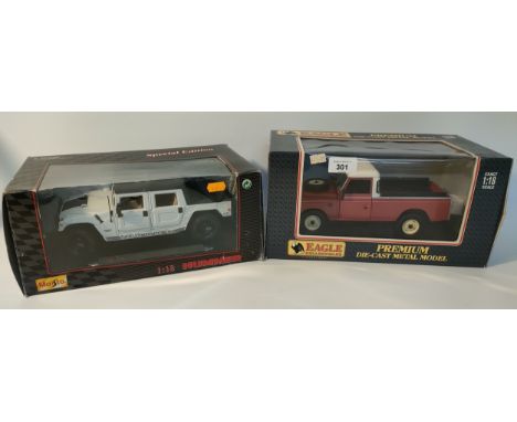 Eagles collectibles die cast farm jeep along with Hummer 1:18 scale model 