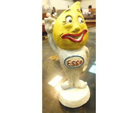 Cast iron Esso man, H: 19 cm
