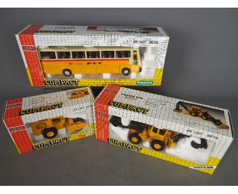 Joal - Three boxed diecast vehicles by Joal. Lot consists of Joal #221 Roller; '230 Volvo BM 6300 Excavator Loader; #149 Volv