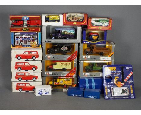 Corgi, Matchbox, Others - A fleet of 19 boxed diecast vehicles in various scales. Lot includes a carded Corgi Castrol GTX 199