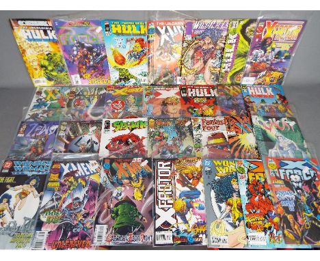 Marvel, DC Comics, Other - A collection of approximately 25 modern age comics some of which are contained within in clear pla