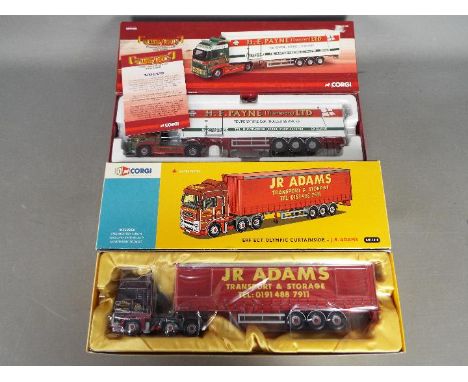 Corgi - A pair of boxed Limited Edition 1:50 scale trucks from the Corgi. Lot includes CC14013 Volvo FH Fridge - HE Payne; an