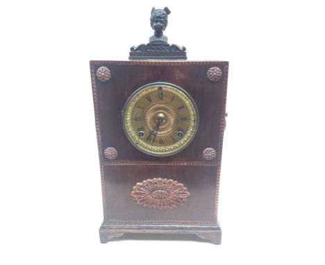 An American Ansonia mantel clock. H43cm