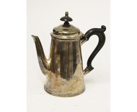 A George III provincial silver teapot, James Hampston &amp; John Prince, York 1779, height 17cm, gross weight 16oz
 
Conditio