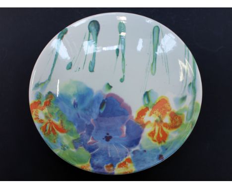 A contemporary Poole pottery Iris charger, diam. 34.5cm. Condition very good, no chips, cracks nor any restoartion, little we