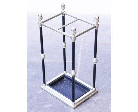 A Victorian brass stick stand. H56cm