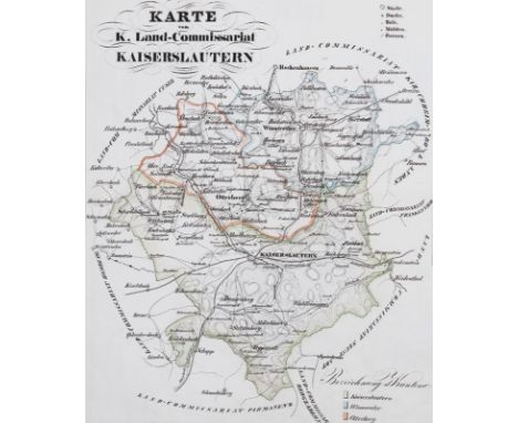 Pfalz.: Die K. Bayer. Pfalz in 12 illuminirten Karten, die 12 Land- Commissariats-Bezirke darstellend. Zweibrücken, Dubois o.