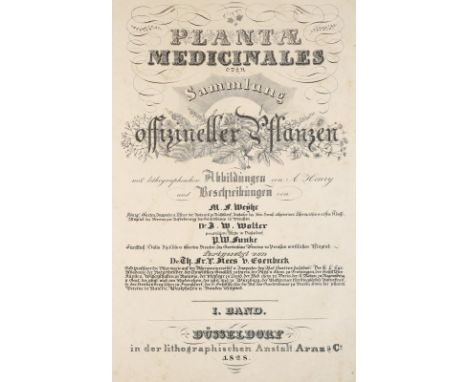 Nees von Esenbeck,T.F.L.: Plantae officinales (medicinales) oder Sammlung offizineller Pflanzen. 1 Text- und 2 Tafelbde., zus