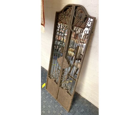 LARGE CAST IRON GATE MIRROR