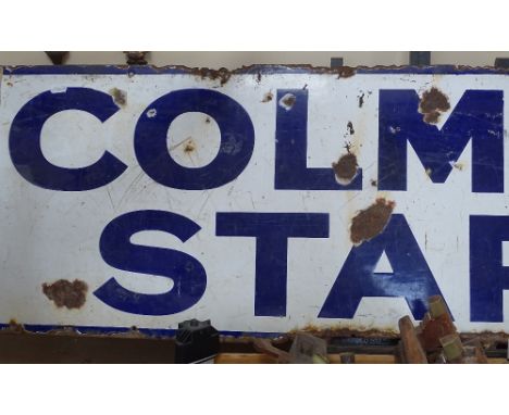 An Antique enamel advertising sign "Colman's Starch", length 60" 