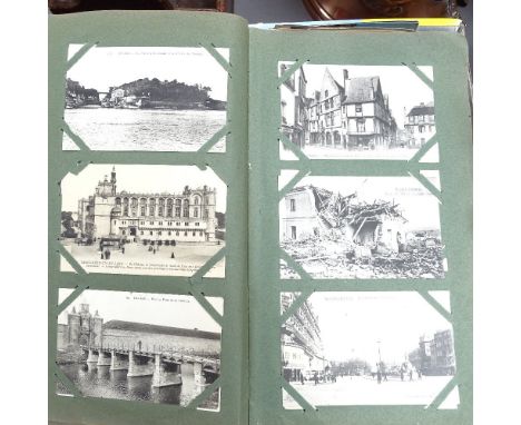 An album of 400 Vintage postcards, and a box of over 1,000 other cards 