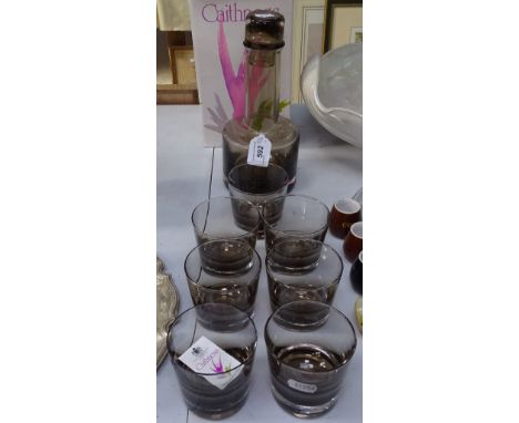 Caithness Peat glass decanter set 