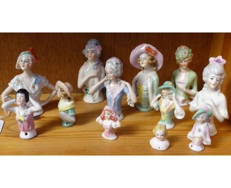 Vintage porcelain pin cushion dolls 