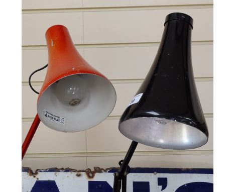 2 Vintage metal table-top anglepoise lamps 