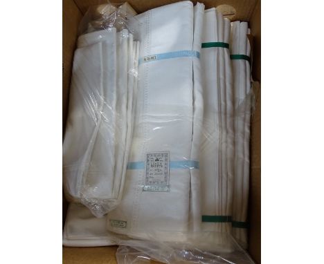 Vintage unused linen sheets and pillow cases 