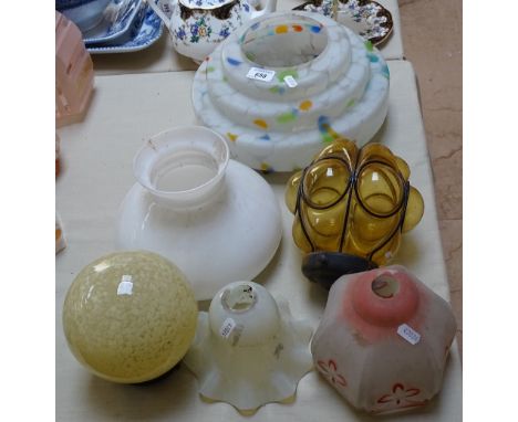 Various Vintage light shades 