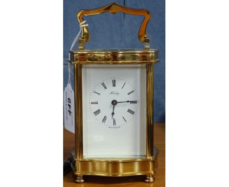 A Henley brass carriage clock. 