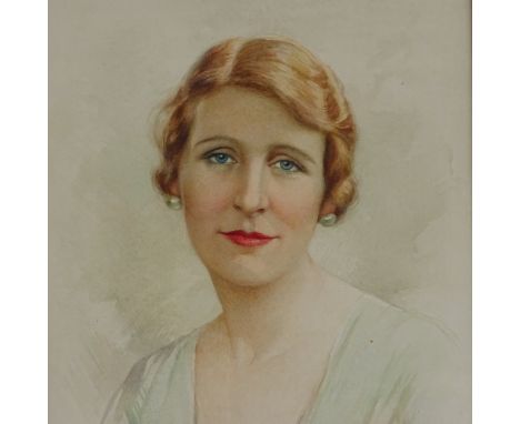 Edwardian watercolour, portrait study of a young lady, indistinctly signed, framed 