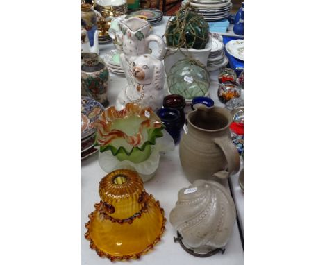 Glass light shades, tealight holders, fishing floats etc 