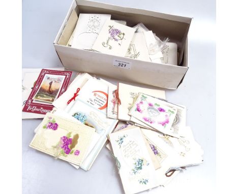 A box of Vintage greetings cards 