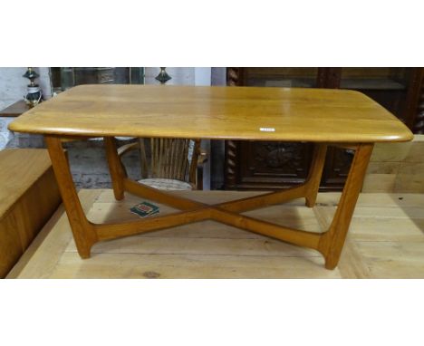 An Ercol light elm Wychwood coffee table, L115cm, D62cm, H48cm 