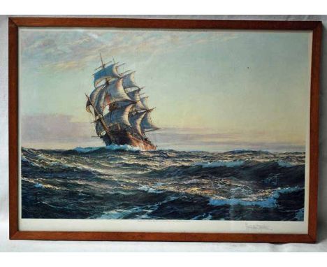 Montague Dawson (1895-1973) Clipper under Full Sail, a coloured print, pencil signed by the artist to the margin, Frost and R