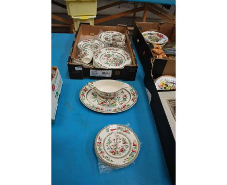 JOHNSON BROTHERS INDIAN TREE 36PC TEA &amp; DINNER SERVICE (1 CUP &amp; 1 SAUCER MISSING) 