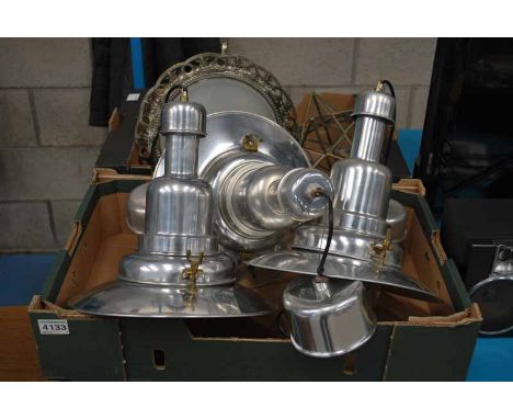 2 BOXES OF LIGHT FITTINGS INC 3 STAINLESS STEEL SUGG STYLE EXAMPLES 
