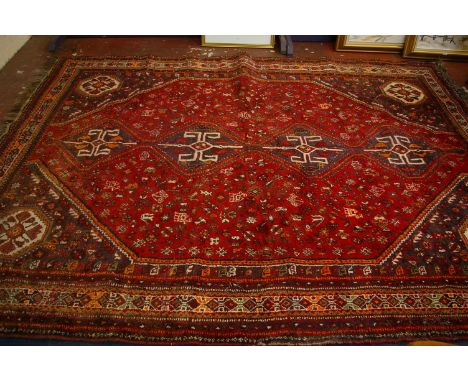 A Shiraz carpet 220 x 310cm 