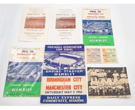 F.A. Cup: A collection of four Manchester City F.A. Cup programmes, to comprise: Sunderland 26/3/1955, Newcastle United (with