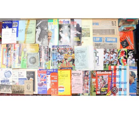 ***THE&nbsp;1966 SHEFFIELD WEDNESDAY v WEST HAM UNITED PROGRAMME HAS BEEN REMOVED FROM THIS LOT***&nbsp;Football: A collectio