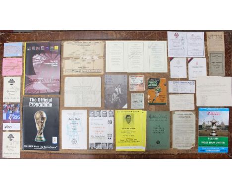 Sporting: A collection of assorted sporting memorabilia to include: single-sheet programmes: Haworth Sports v. Swain House 19