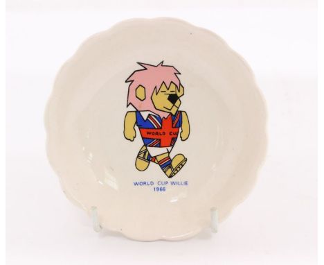 World Cup: A 1966 World Cup Willie Soap Dish, England. Very good condition soap dish features a colourful WC Willie with rear