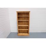 Pine Bookcase With 4 Adjustable Shelves.