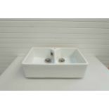 Carron Phoenix Franke UK Ltd Double Sided Belfast Sink With Drain Plugs and Some Pipe Work.