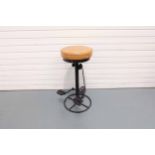 Light Tan Leather Bicycle Bar Stool.