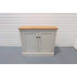 Solid Wood 2 Door Cupboard With 1 Shelf.
