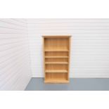 Tall Solid Wood Bookcase With 4 Adjustable Shelves.