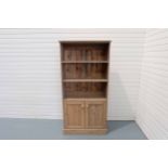 Solid Wood Dresser on Double Cupboard. 2 Adjustable Shelves Inside the Cupboard.