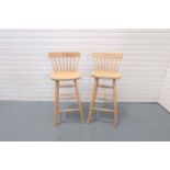 2 x Nordic High Back Bar Stools.