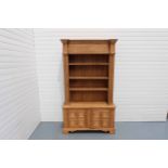 2 Piece Pine Dresser With 2 Lockable Doors and 3 Adjustable Shelves.