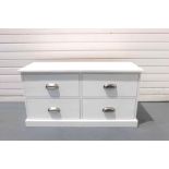 Solid Wood 2+2 Drawer Unit.