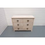 Solid Oak White Washed Drawer Unit With 6 Drawers.