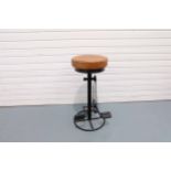 Tan Leather Bicycle Bar Stool.