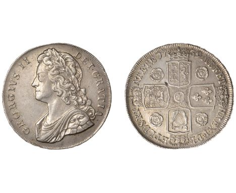 George II (1727-1760), Crown, 1739, roses, edge dvodecimo (ESC 1665; S 3687). Some adjustment marks, good very fine, attracti