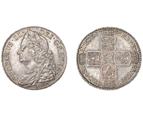 George II (1727-1760), Halfcrown, 1745 lima, edge decimo nono (ESC 1687; S 3695). Good very fine, toned £300-£400