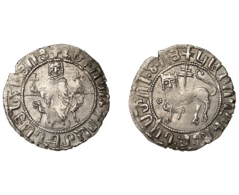 Armenia, Levon I (1199-1219), Double Tram, 5.45g/3h (Bed. 23). Lightly cleaned, centres weak, some light scrapes, otherwise g